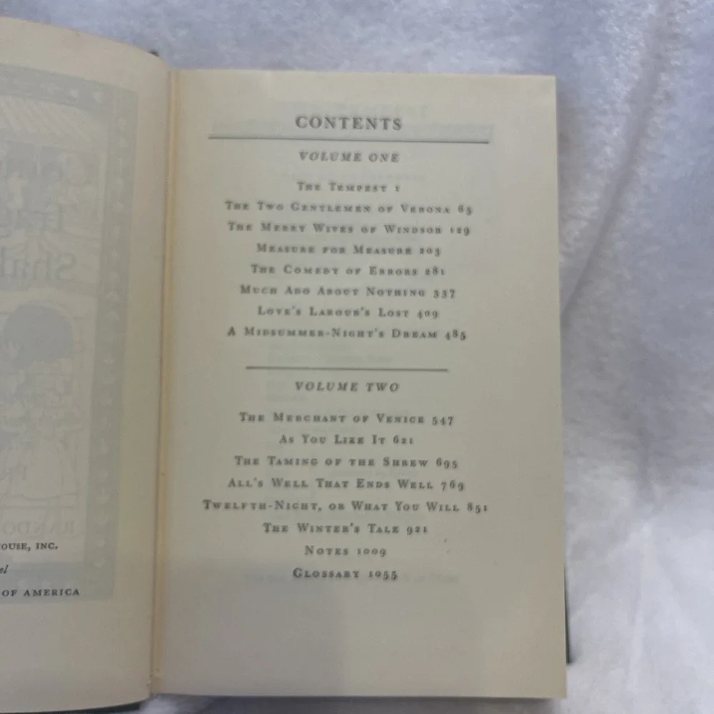 1944 The Comedies of William‎ Shakespeare Vintage Hardcover Book Antique